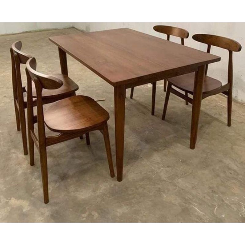 B226 MEJA SET KURSI MAKAN ROPAN KAYU JATI. TERLARIS, FURNITURE JEPARA