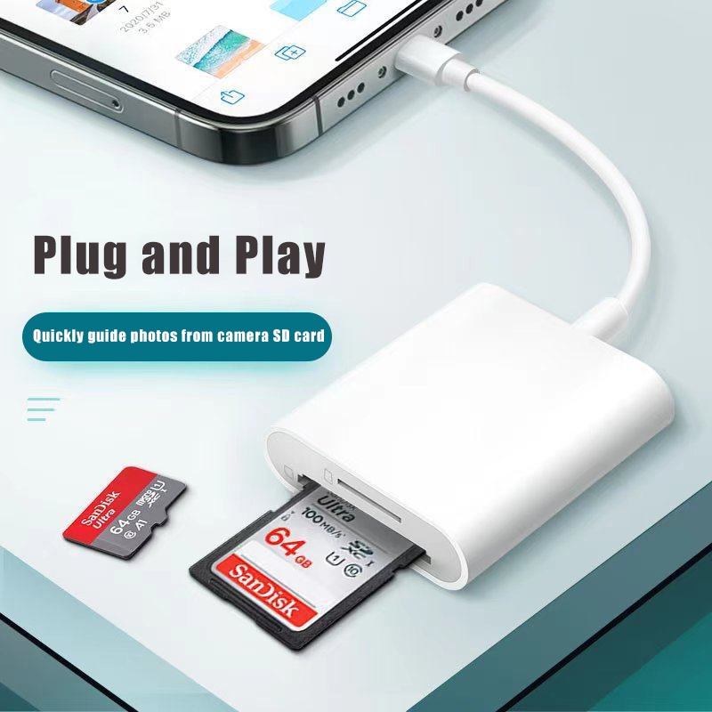 Sd / TF Card Reader / Konverter Usb Tipe-C 2 In 1 Multifungsi Portable Untuk Handphone / Tablet