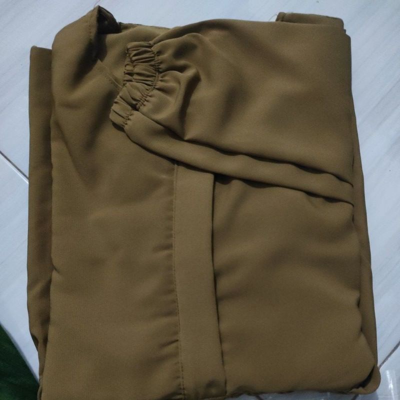 {COD}Babydol terlarisss//Lamia babydol wolfis terbaru//Gamis lamia wolfis COD//Dress COD terlarisss//COD Terlariss Terbaru-Olive