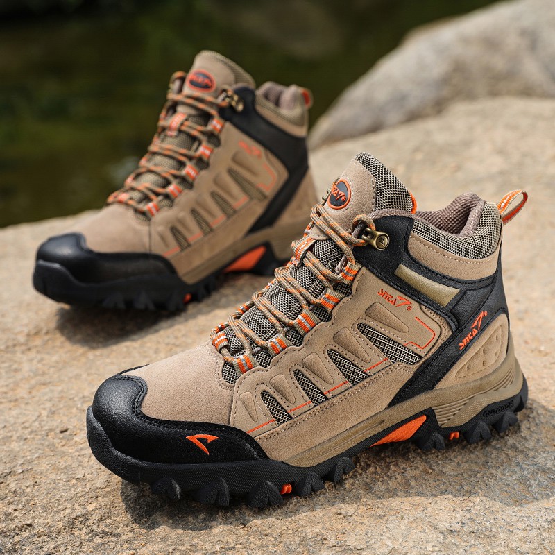 Sepatu Gunung Hiking SNTA 494 - Beige Semi Waterproof
