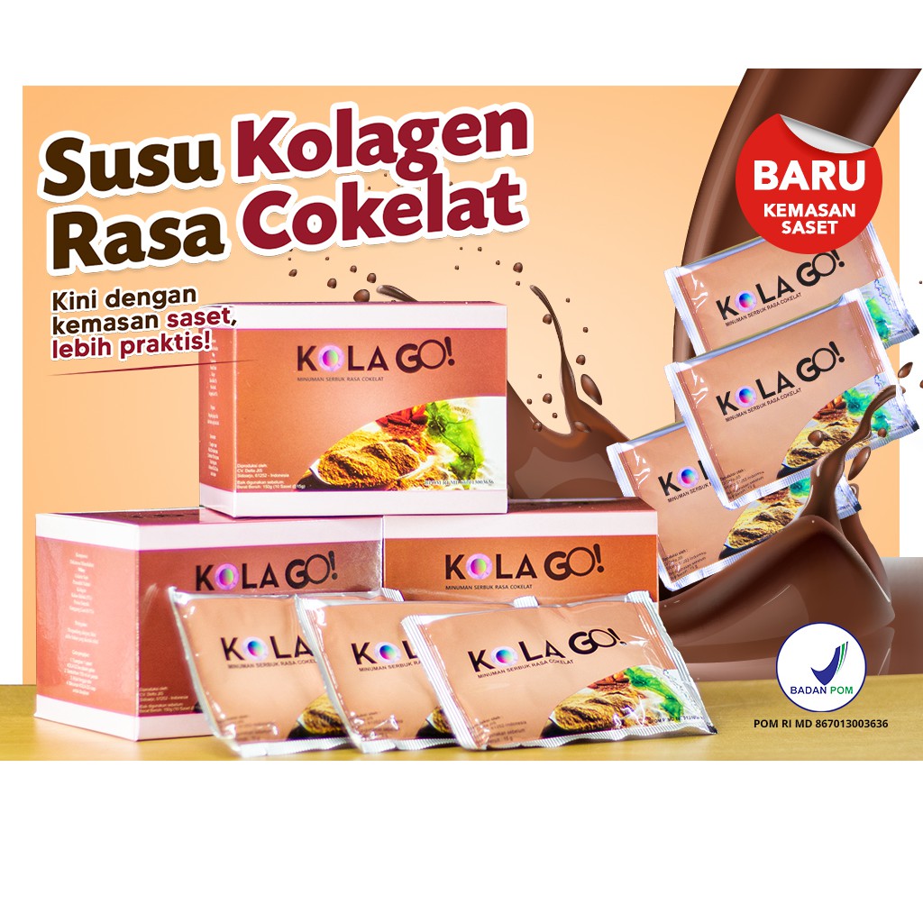 Minuman Kolagen Kolago Nutrisi Tulang Kola Go Rasa Coklat Obat Nyeri Sendi