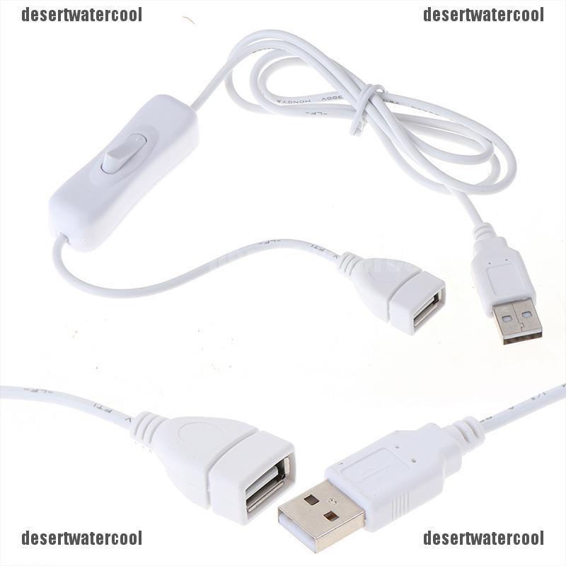 Deid 1Pc Kabel Extension USB Dengan Saklar ON / OFF Panjang 1m Untuk Kipas Angin Lampu