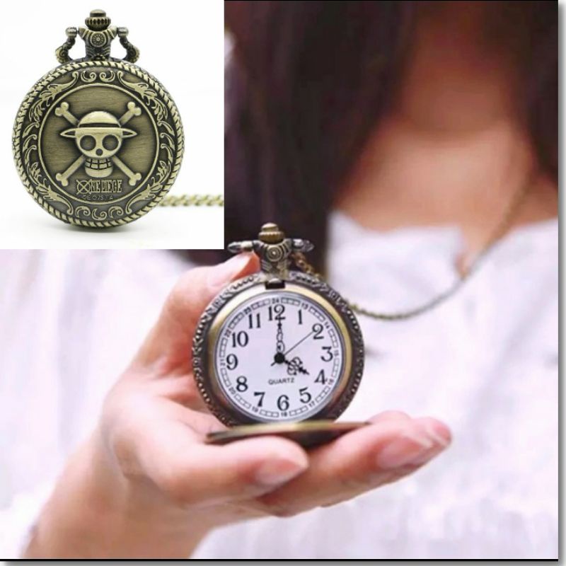 Jam Saku one piece anime keren free box dan baterai