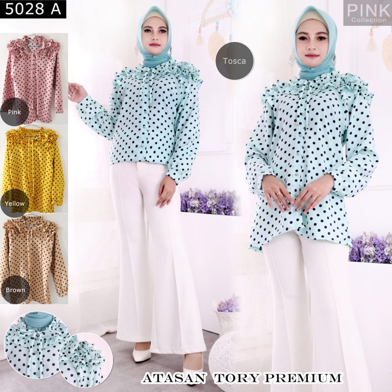 KANAYA TOP/ATASAN/BLOUSE POLKADOT/BLOUSE RAFLE