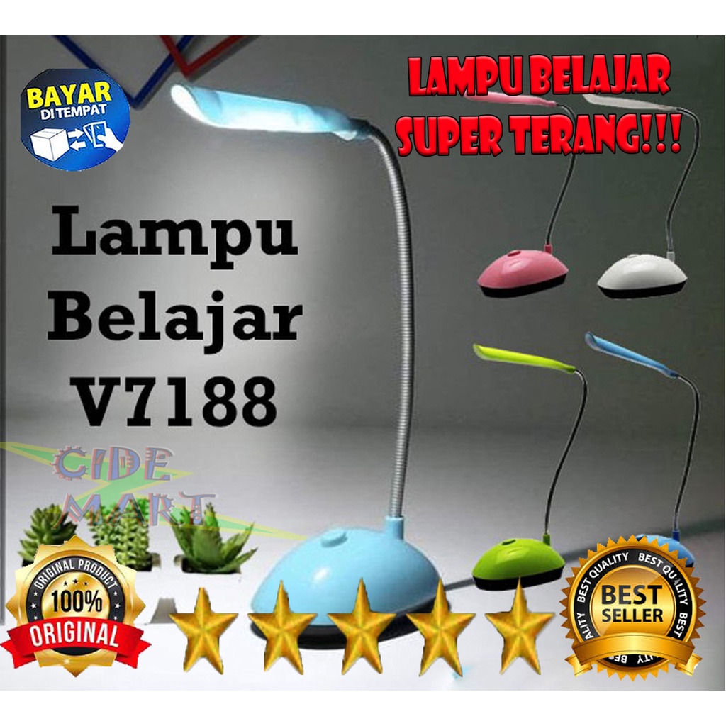 Lampu Belajar / Lampu Meja Belajar On Off / Lampu Belajar LED 7188 / Lampu meja tulis