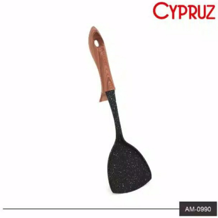 Cypruz Sodet /Sutil/Spatula / Irus Nylon Motif Gagang Kayu AM-0990