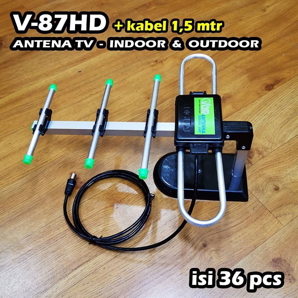 ANTENA TV INDOOR &amp; OUTDOOR VDR V-87HD + KABEL 1.5M / ANTENA DIGITAL VDR / ANTENA TV MURAH