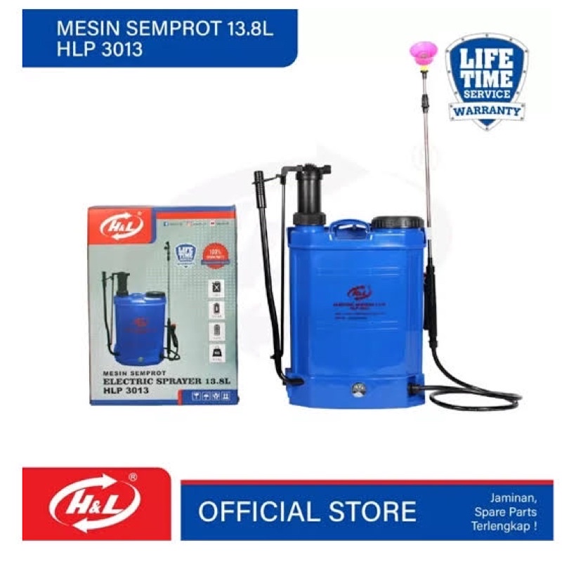 Tangki Semprot Elektrik Hama 2 Fungsi H&L - 13,8 Liter 2in1 SPRAYER