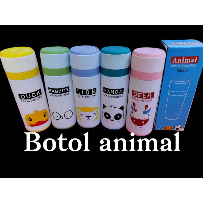 BOTOL KACA ANIMAL 380ML
