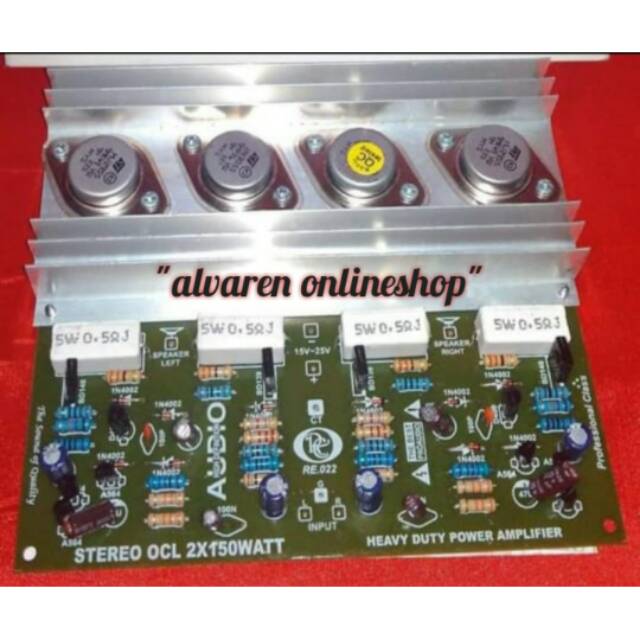 Kit Power Amplifier OCL 150W Stereo TR Jengkol Malaysia