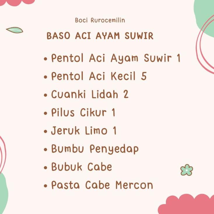 

ㅳ Baso Aci Ayam Suwir [boci rurocemilins] ➪