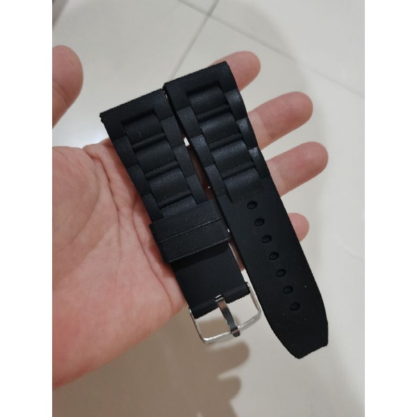 Strap Tali Jam tangan Karet Rubber Lembut 26mm bisa utk Lasebo, Alexandre Christie, Expedition dan lain-lain