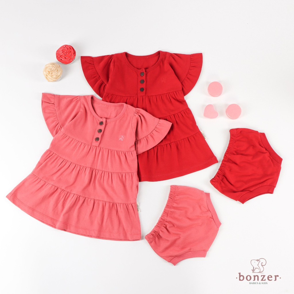 PROMO 7.7 PROMO BAJU LEBARAN MURAH BONZER MYKA DRESS SET DRESS BAYI ANAK FASHION ANAK PEREMPUAN