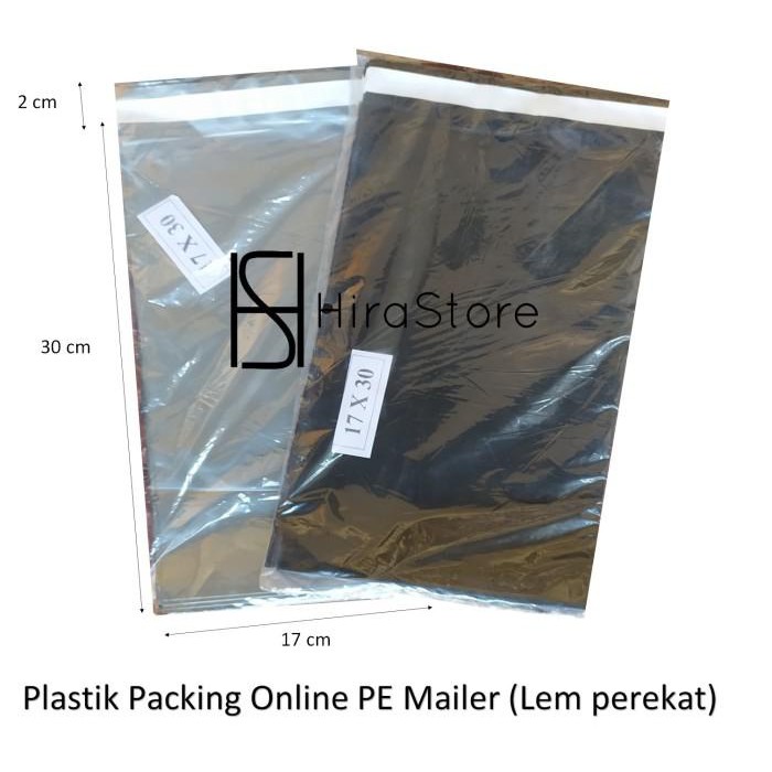 

PROMO - Plastik Packing LEM 17x30 / Polymailer PE Premium isi 50 Lembar - Hitam