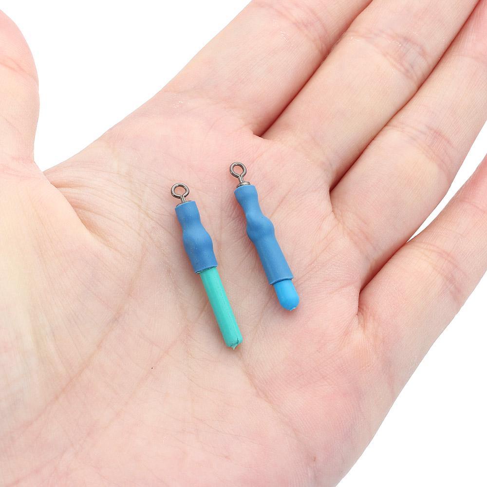 Top 50Pcs/Lot Alat Pancing Blok Putaran Karet Tahan Lama Bobber Baru