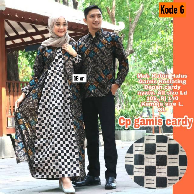 GROSIR COUOLE GAMIS CARDY BATIK  COUPLE KEMEJA PANJAN