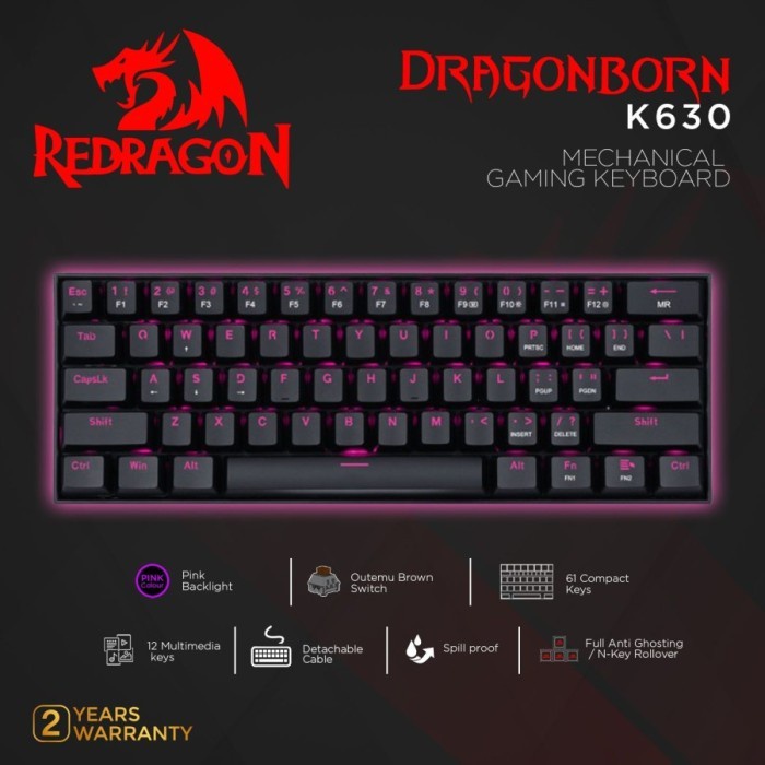 Keyboard Redragon Mechanical Keyboard DRAGONBORN - K630