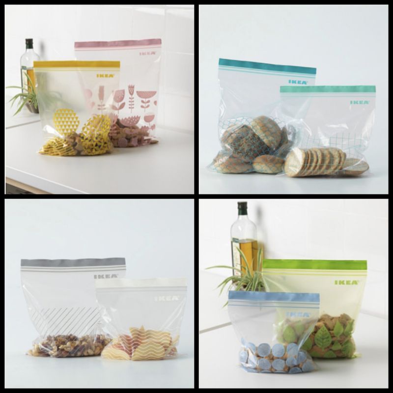 ZIPLOCK ISTAD READY STOCK warna warni kantong plastik seal IKEA murah premium freezer