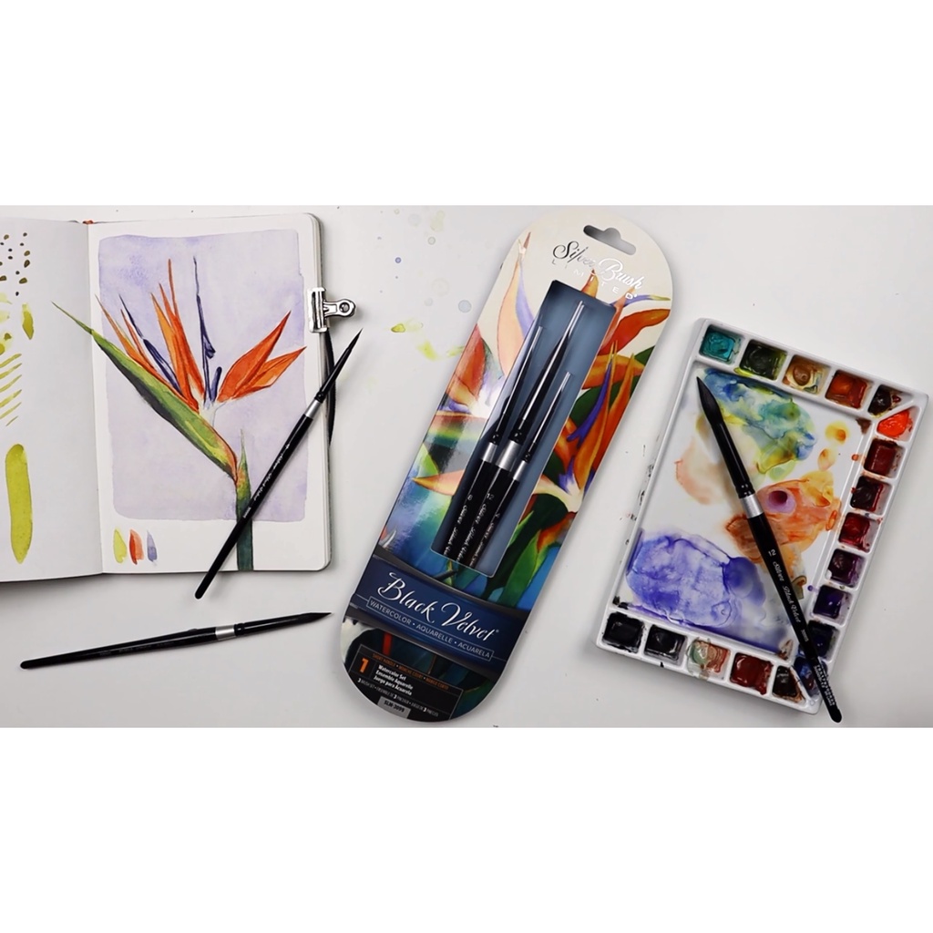 Silver Brush - 3pc Susan Louise Moyer Basic Silk Painting Set SLM-3099