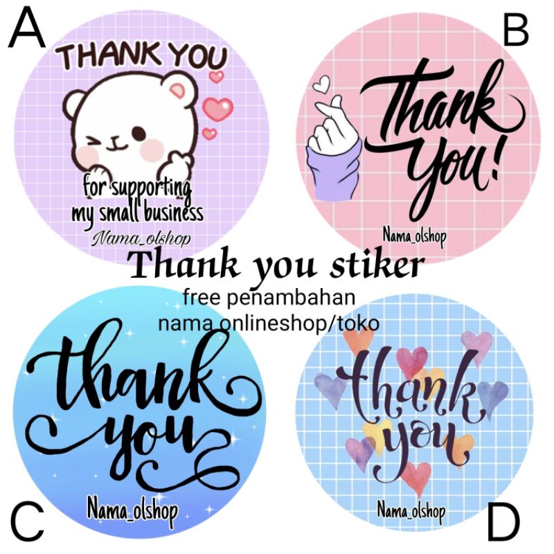 

117pcs thankyou sticker stiker thankyou