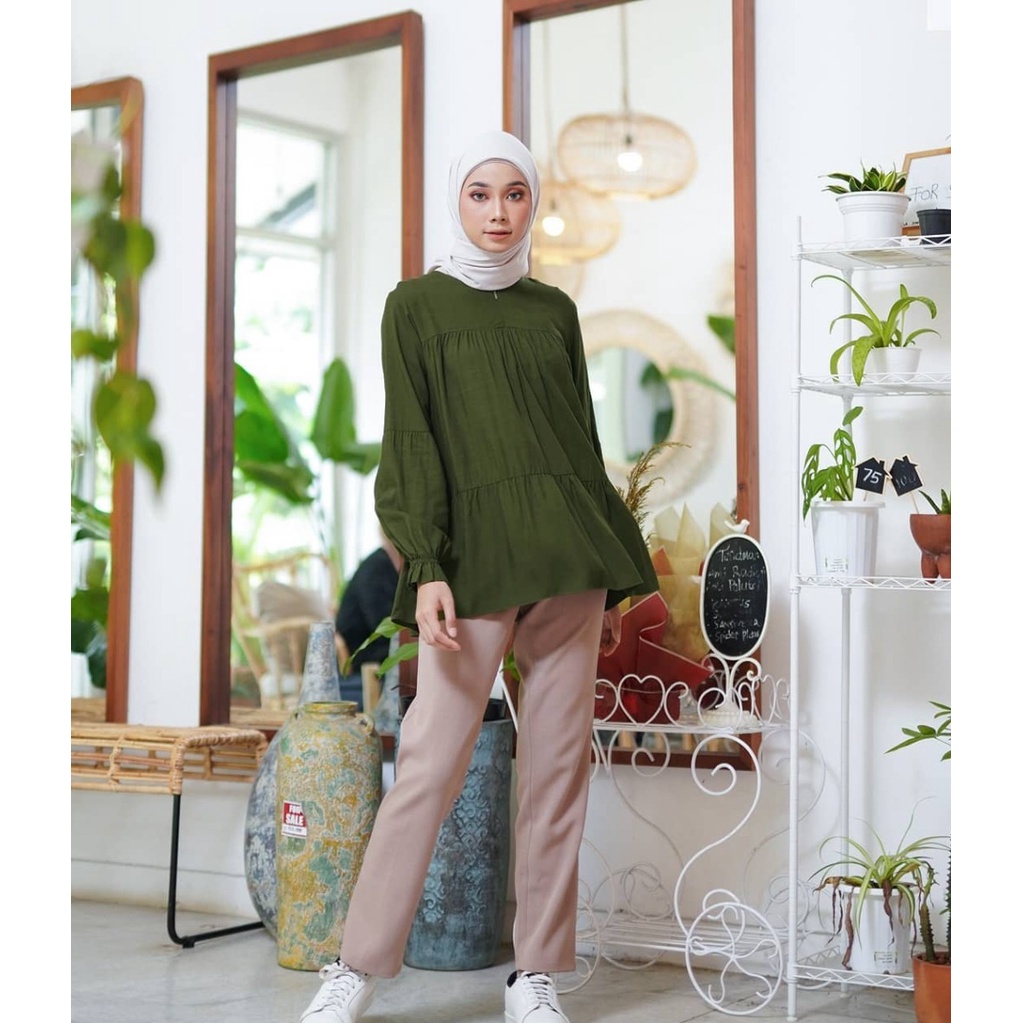 NALA BLOUSE - PAKAIAN WANITA - KATUN RAYON - BLOUSE POLOS - BISA COD