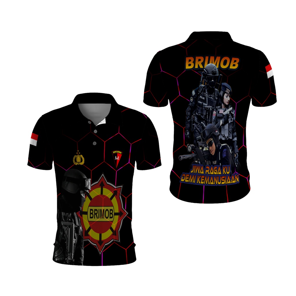 TiniShop || Kaos Polo Brimob Pria / Kaos Brimob Asli / Kaos Brimob Kerah