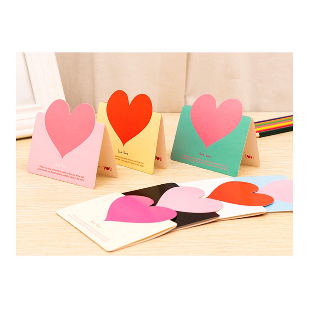 Kartu Ucapan Terima Kasih TOP Gift Heart Wedding Greeting Card