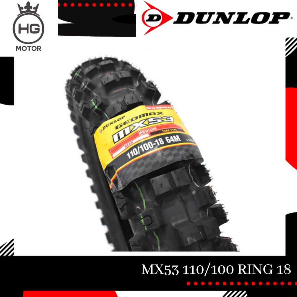 Ban Belakang 110/100 Ring 18 Trail Dunlop Geomax MX53 110/100 18