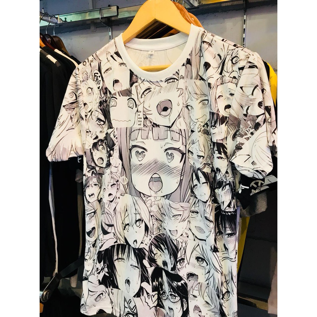 Kaos Ahegao Face Fullprint White