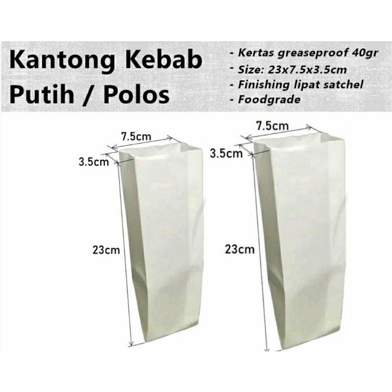 

kemasan kebab polos isi 50 biji