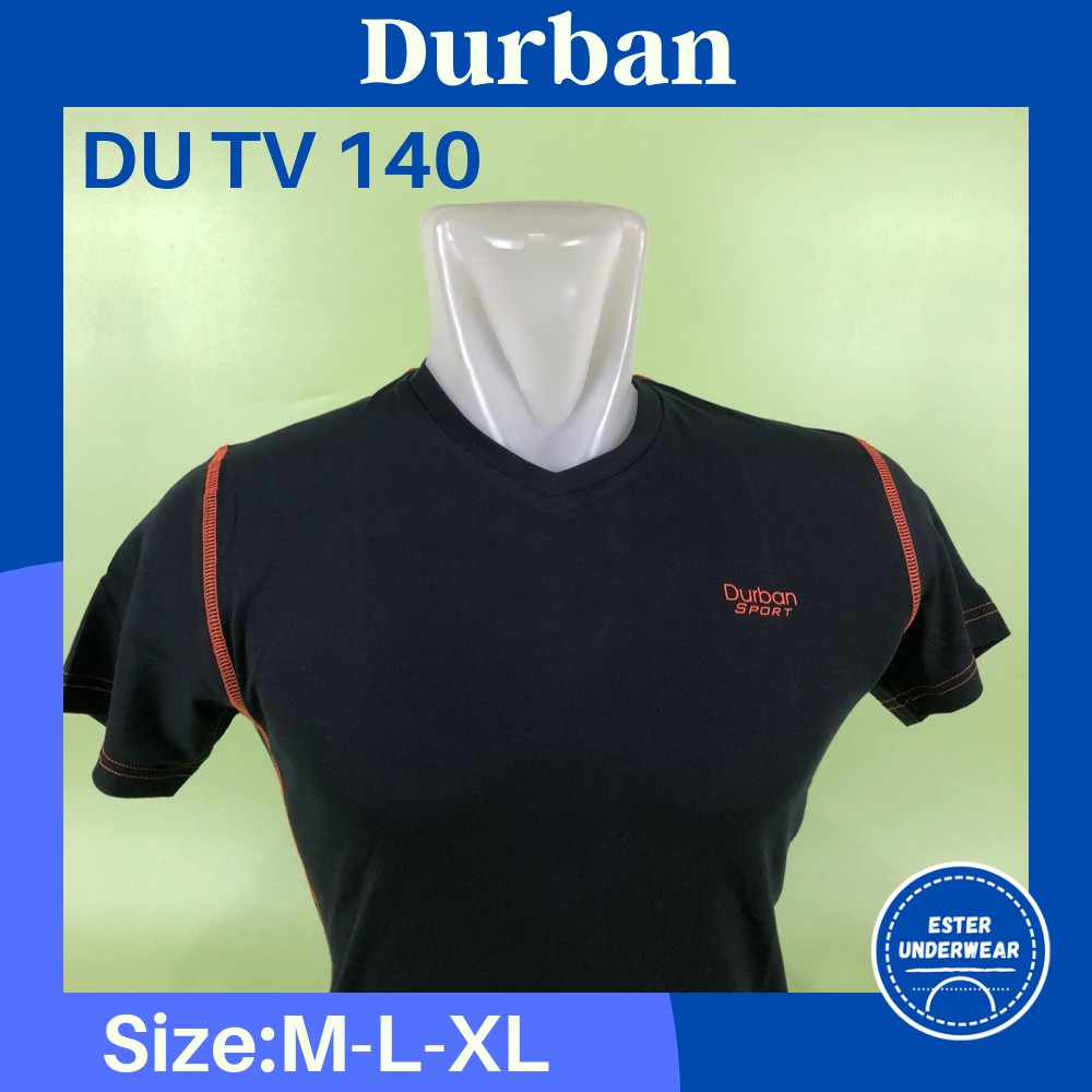 KAOS OBLONG DURBAN V-NECK DU TV 140 B/W  ISI-1 PCS