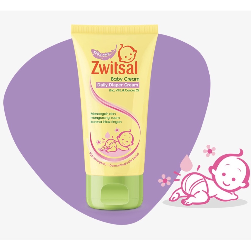 ZWITSAL Extra Care 50 / 100 gr BABY CREAM Daily Diaper Cream switsal melindungi kulit dari iritasi krim ruam popok zinc