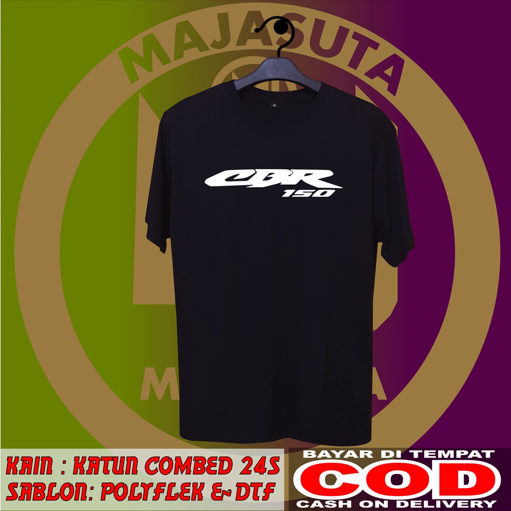 KAOS HONDA CBR 150 OLD SABLON DEPAN SAJA KATUN COMBED 24S TEBAL//BISA COD//KAOS DISTRO//KAOS MOTOR//