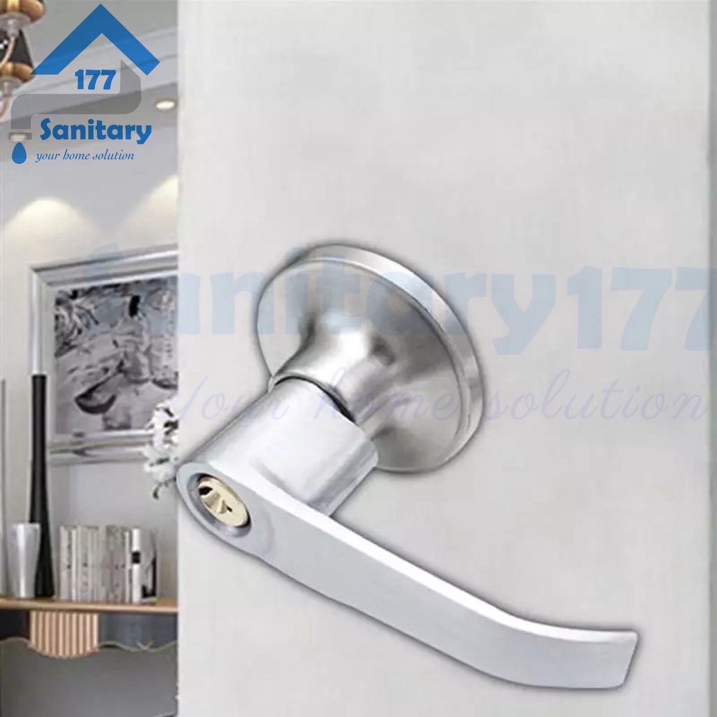 Kunci Bulat Stainless onassis 8752- Handle Pintu Kayu Pvc Pegangan Pintu Knop Door Lock stenlis tebal minimalis onasis Sanitary177