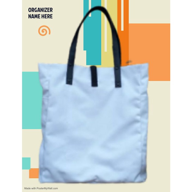Daily Tote Bag Kanvas Kasual Simple / Tote Bag Wanita Putih Kombinasi | ABIGADU