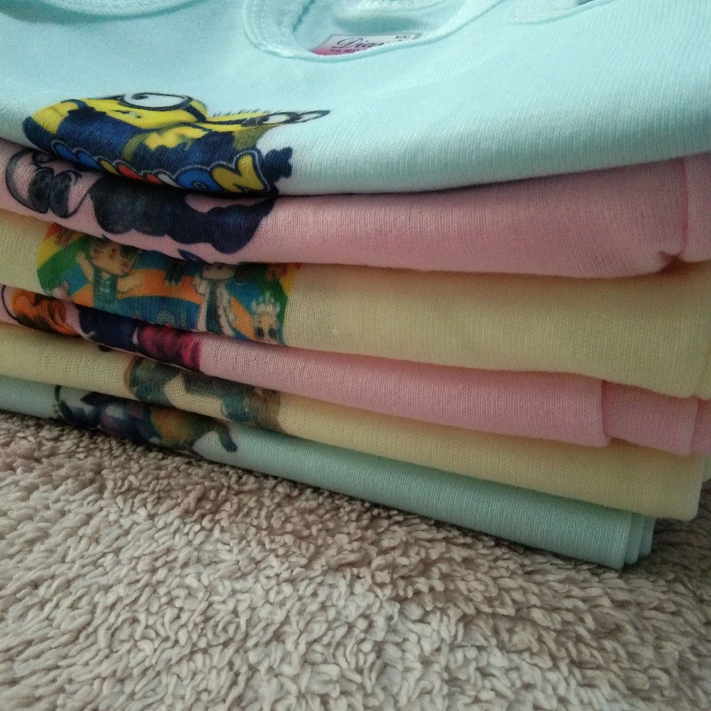12 Pcs Singlet Anak Motif Bolong karakter / Singlet Anak Karakter / Kaos Dalam Anak Laki/Perempuan