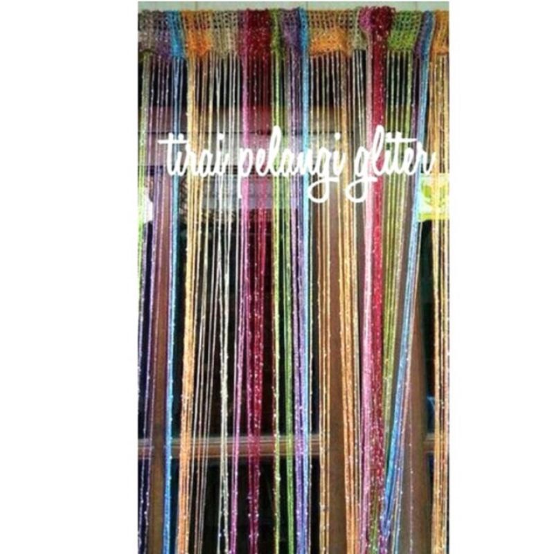 TIRAI BENANG GLITER TIRAI BENANG RAINBOW TIRAI BENANG BLING BLINK