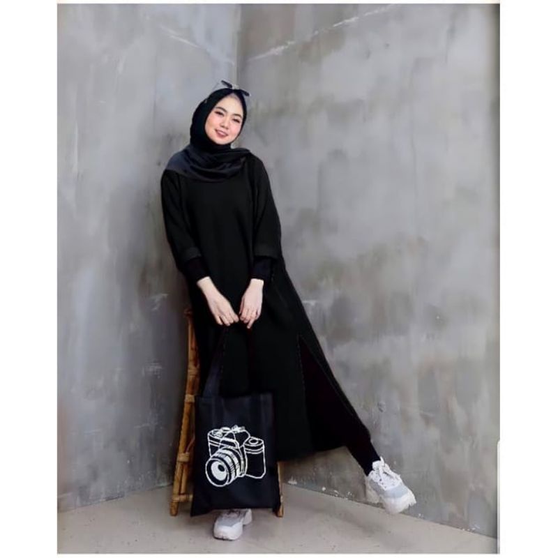 JF Atasan Tunik Wanita Polos Terbaru | Long Tunik Polos Babyterry CANTIKA POLOS LD 110 PJ 110