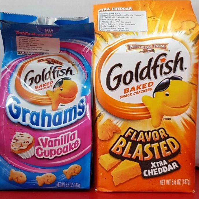 

PEPPERDIGE FARM GOLDFISH COOKIES BISKUIT 187GR ORIGINAL / CHEDDAR - CHEDDAR COLORS