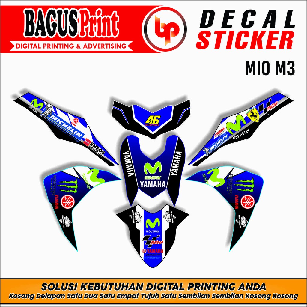 Stiker Decal MIO M3