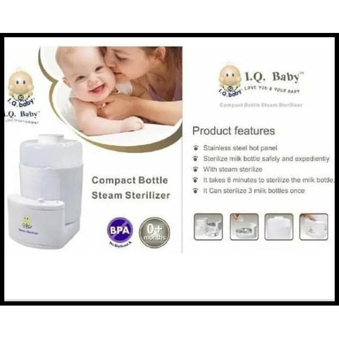 IQ BABY Sterilizer 3 Bottles Steam B302 3 Botol Steril Botol Susu