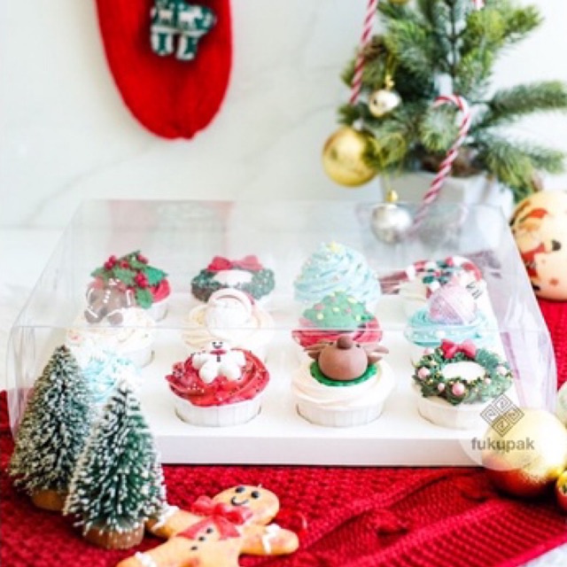 

Box Mika Cupcake, Pudding Cup, Pie (20pcs) 9 dan 12 Lubang