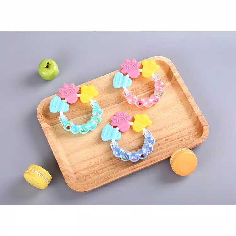 MAINAN RATTLE BAYI Teether Gelatin Genggam Bayi