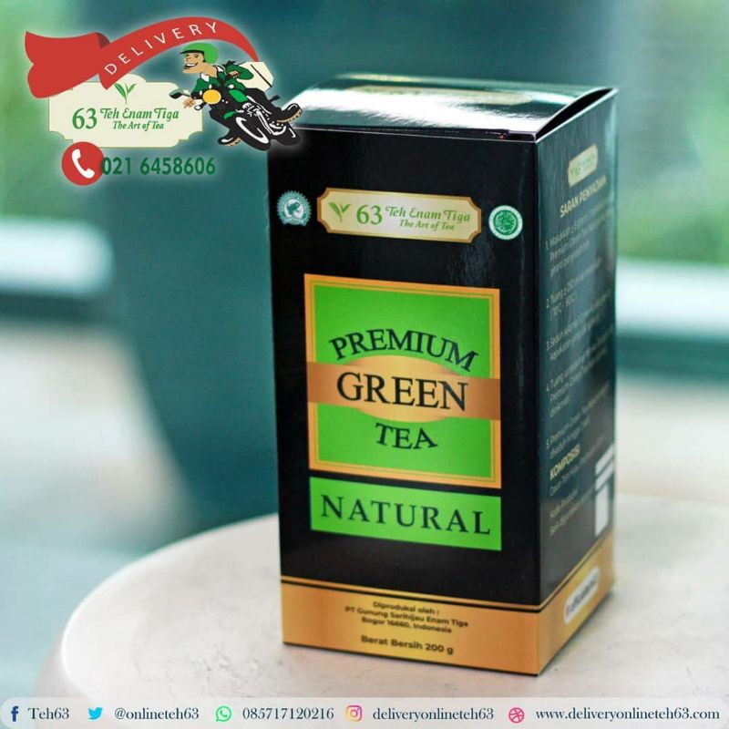 

teh 63 premium green tea natural 200 gr