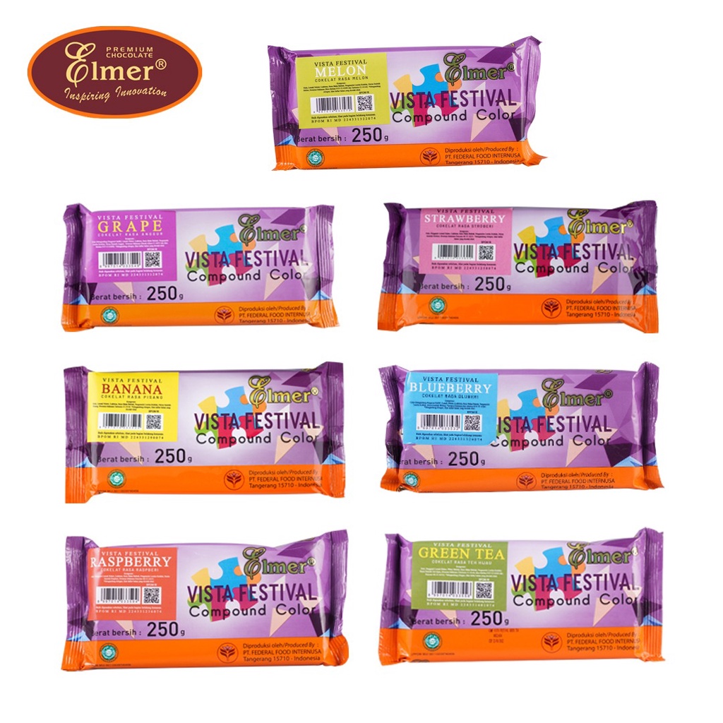 

Elmer Compound Vista Festival 250gr | Cokelat Compound Warna untuk Ganache dan Dekorasi