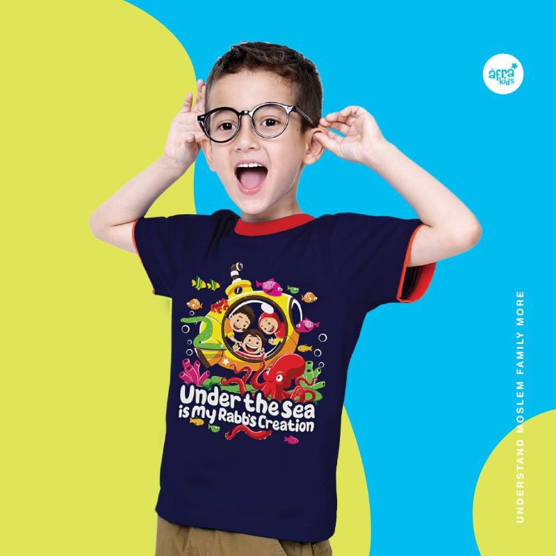 kaos anak muslim lengan pendek afrakids oblong