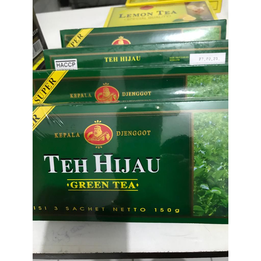 

teh hijau super 150 gr 1 pack berisi 3 sachet