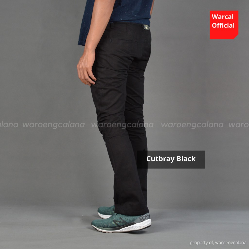 Varius Celana Cutbray Chino Black