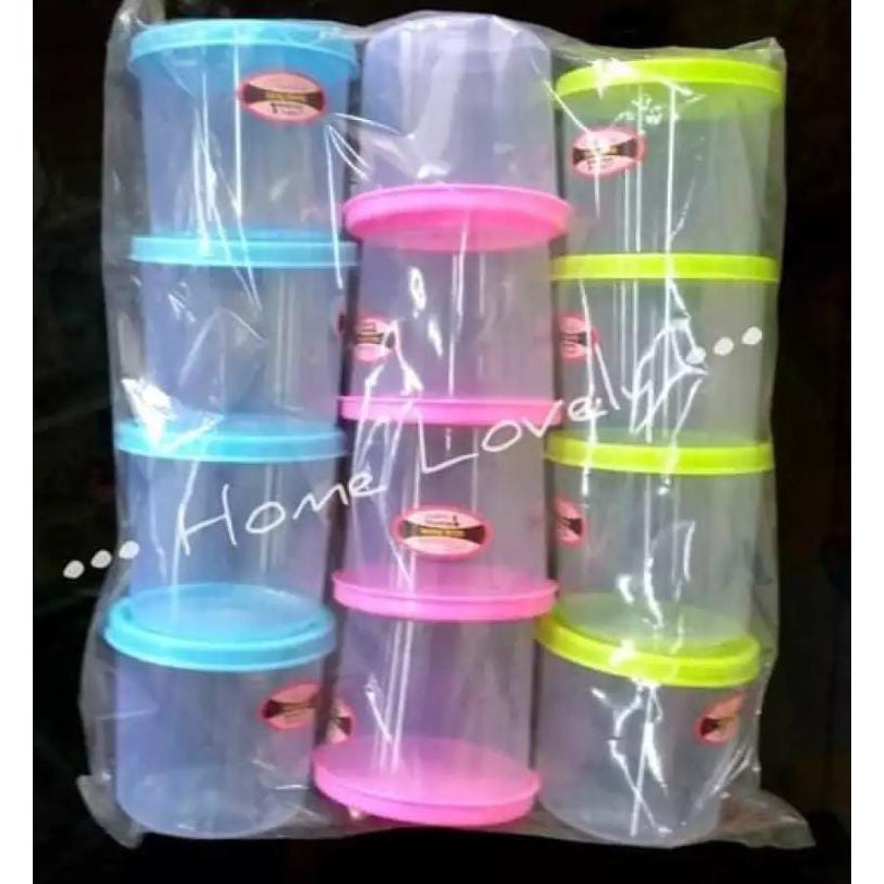 6Pcs Toples Kecil Plastik/ Toples Sambal / Toples Mini Tantos / Toples Tempat Bumbu Dapur