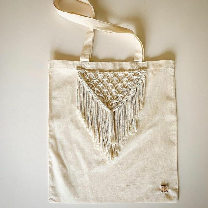 Hiasan Macrame Totebag (Macrame Saja)